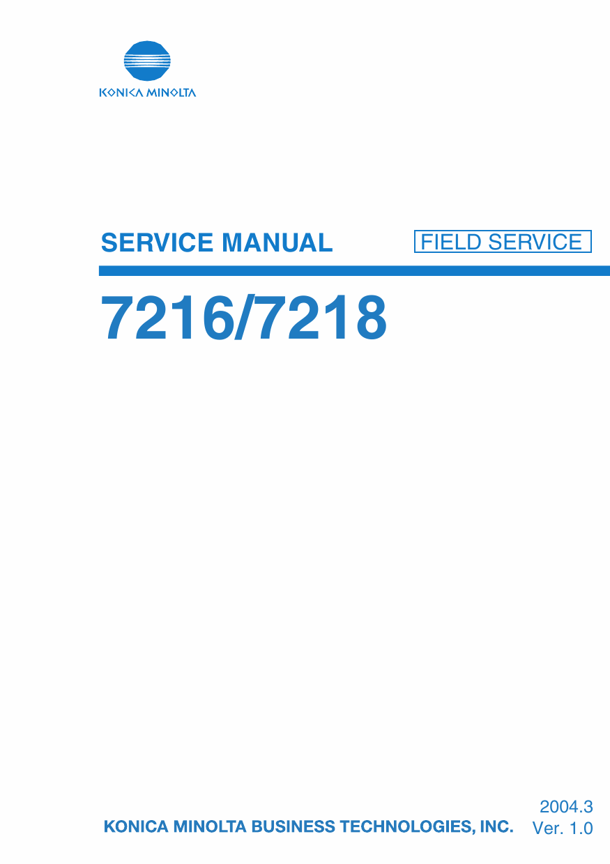 Konica-Minolta bizhub 7216 7218 Service Manual-1